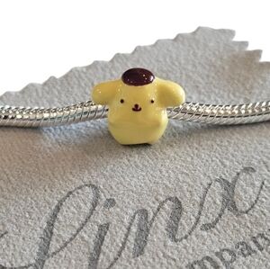 🎆LINX DISCONTINUED Silver Pompompurin Hello Kitty Dangle Bracelet Charm